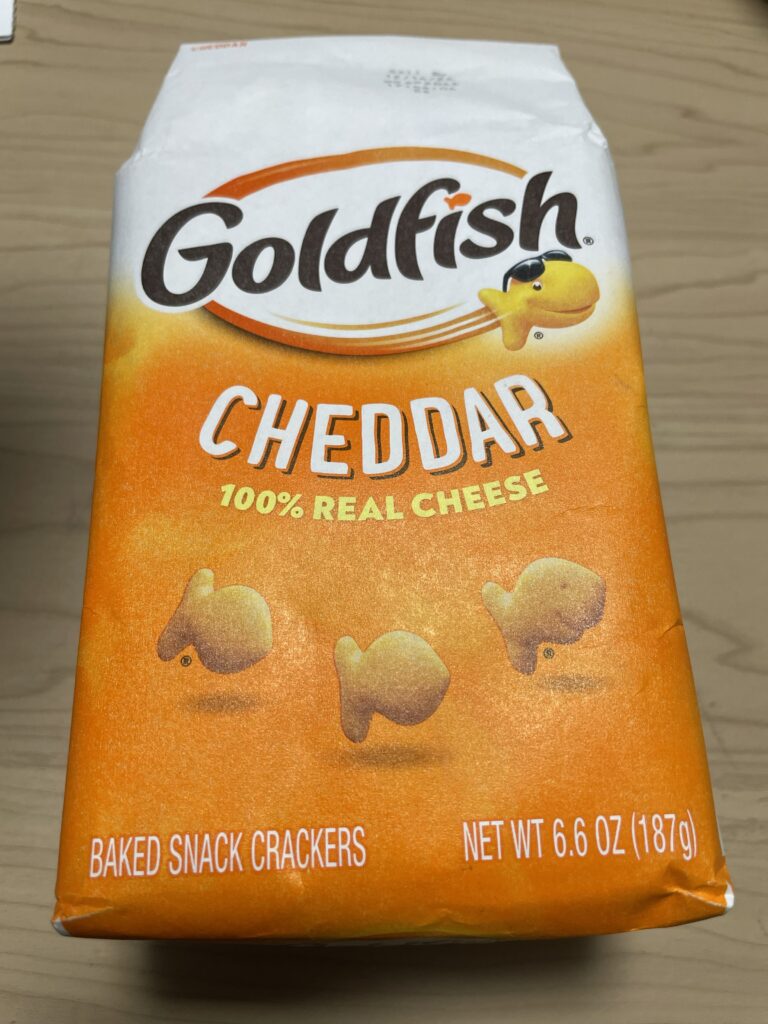アメリカのお菓子「Goldfih」。5年前に出会ったアメリカ人の友人が買ってきてくれました。